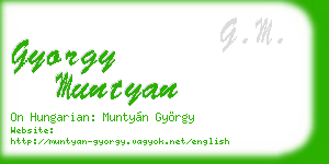 gyorgy muntyan business card