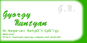 gyorgy muntyan business card